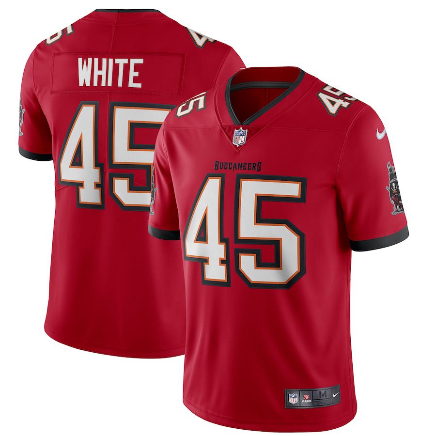 Men Tampa Bay Buccaneers #45 Devin White Nike Red Vapor Limited NFL Jersey->tampa bay buccaneers->NFL Jersey